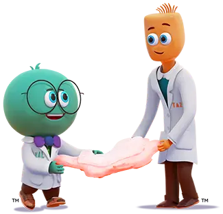 Hal and Taz holding a plaque together