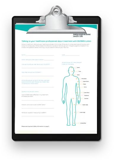 Doctor discussion guide for plaque psoriasis